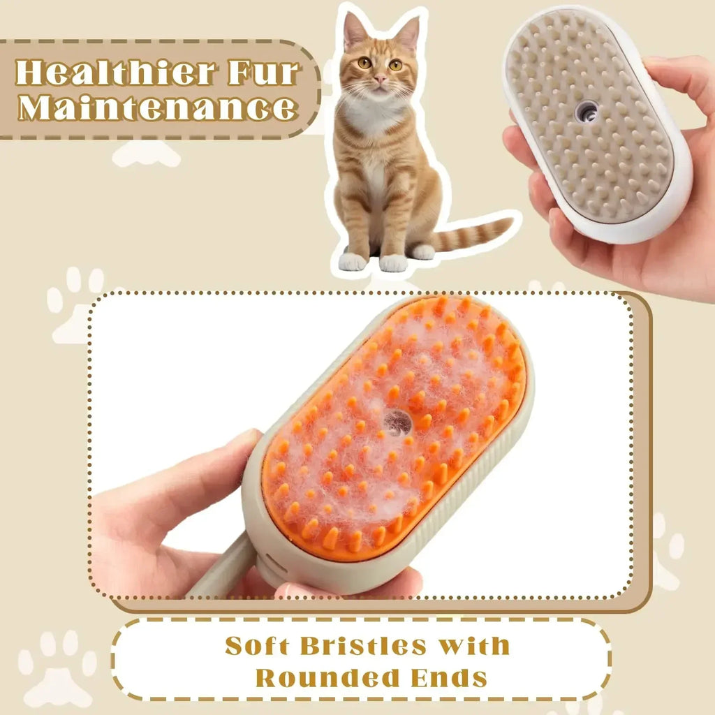 Pet Hair Remover Kit Multifunction Dog Steamy Brush Massager Spray Hair Removal Cat Grooming Comb Dogs Hair Cleaning