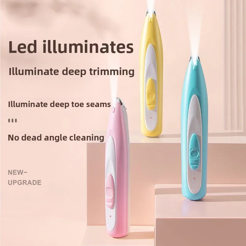 Professional Dog Grooming Clippers & LED Light LCD Display 18mm Wide Blade for Paw Trimming Low Noise Cordless Pet Hair Trimmer