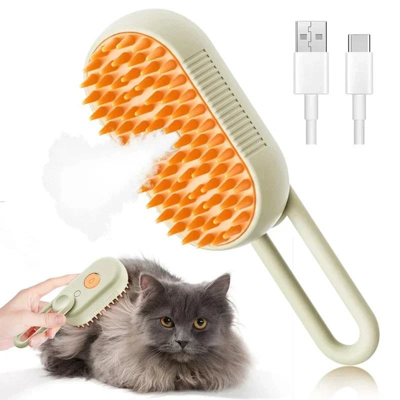 Pet Hair Remover Kit Multifunction Dog Steamy Brush Massager Spray Hair Removal Cat Grooming Comb Dogs Hair Cleaning