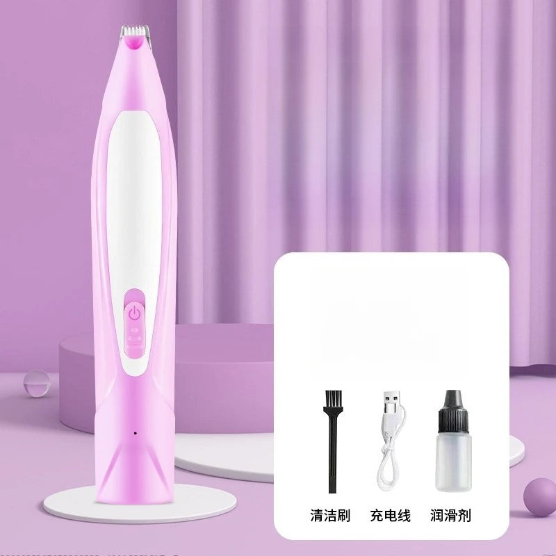 Professional Dog Grooming Clippers & LED Light LCD Display 18mm Wide Blade for Paw Trimming Low Noise Cordless Pet Hair Trimmer