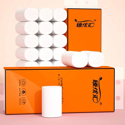 48 rolls of household toilet paper hand towel toilet paper integral paper towel log rolls coreless rolls