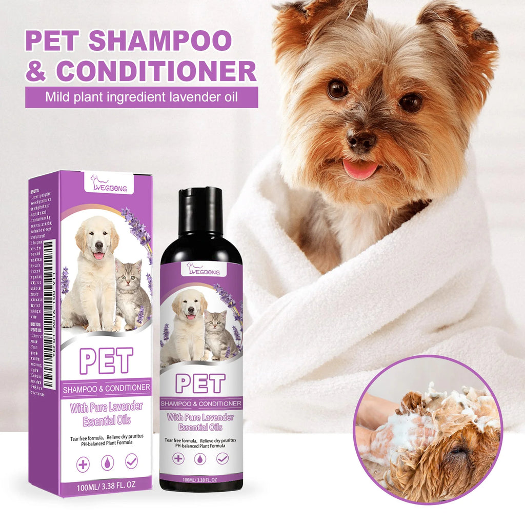 YEGBONG Puppy Shampoo And&Conditioner For Sensitive Skin PH Balanced 2 In 1 Natural Moisturizing Pet Shampoo For Cats Cleaning