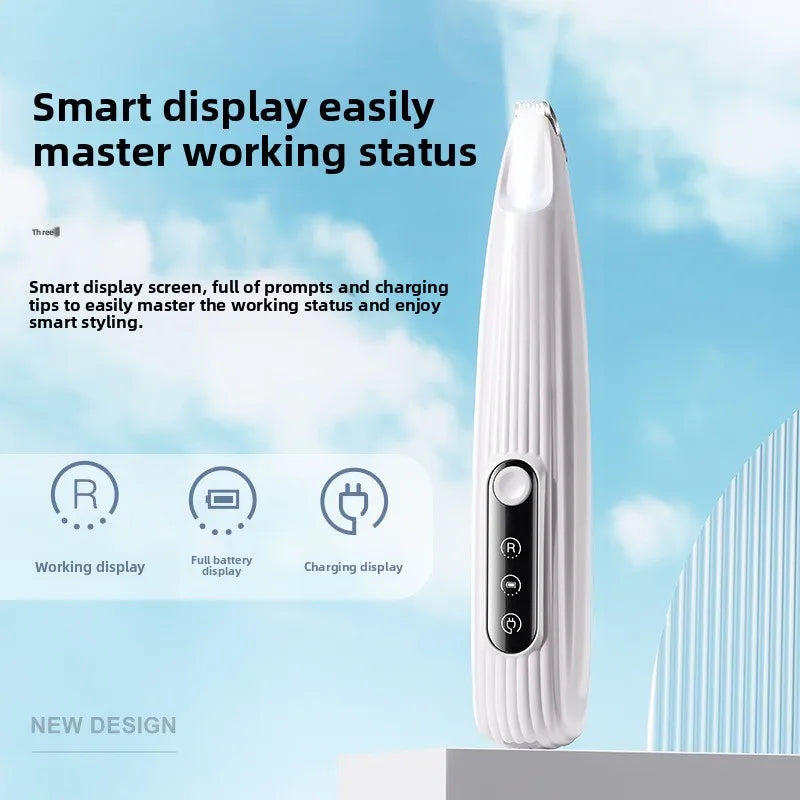 Professional Dog Grooming Clippers & LED Light LCD Display 18mm Wide Blade for Paw Trimming Low Noise Cordless Pet Hair Trimmer