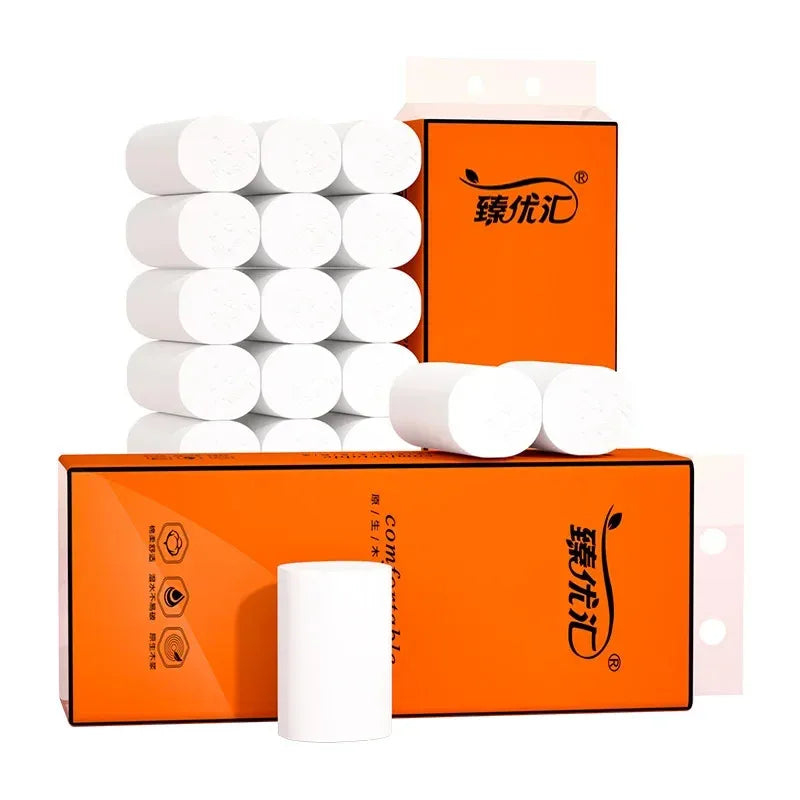 48 rolls of household toilet paper hand towel toilet paper integral paper towel log rolls coreless rolls