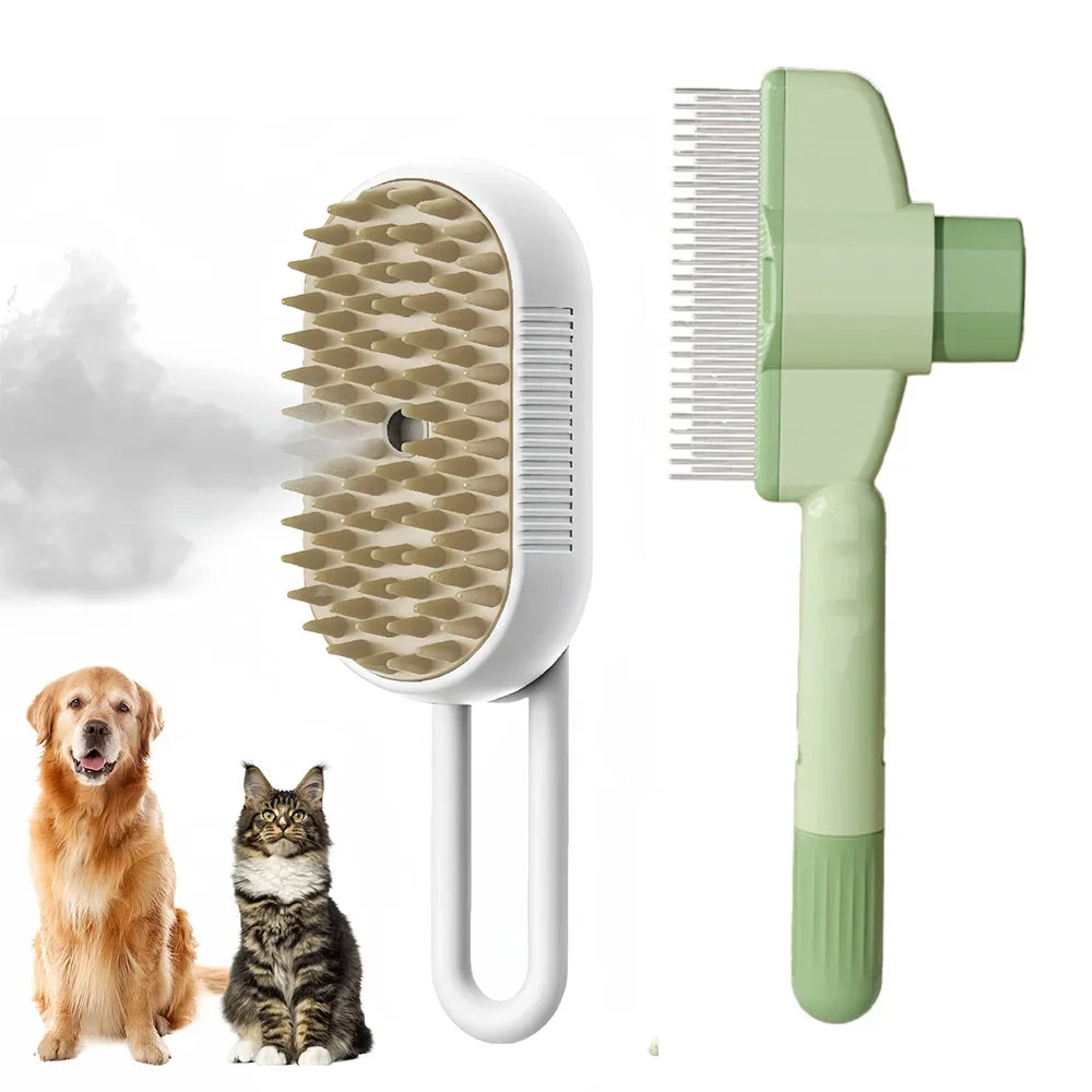 Pet Hair Remover Kit Multifunction Dog Steamy Brush Massager Spray Hair Removal Cat Grooming Comb Dogs Hair Cleaning