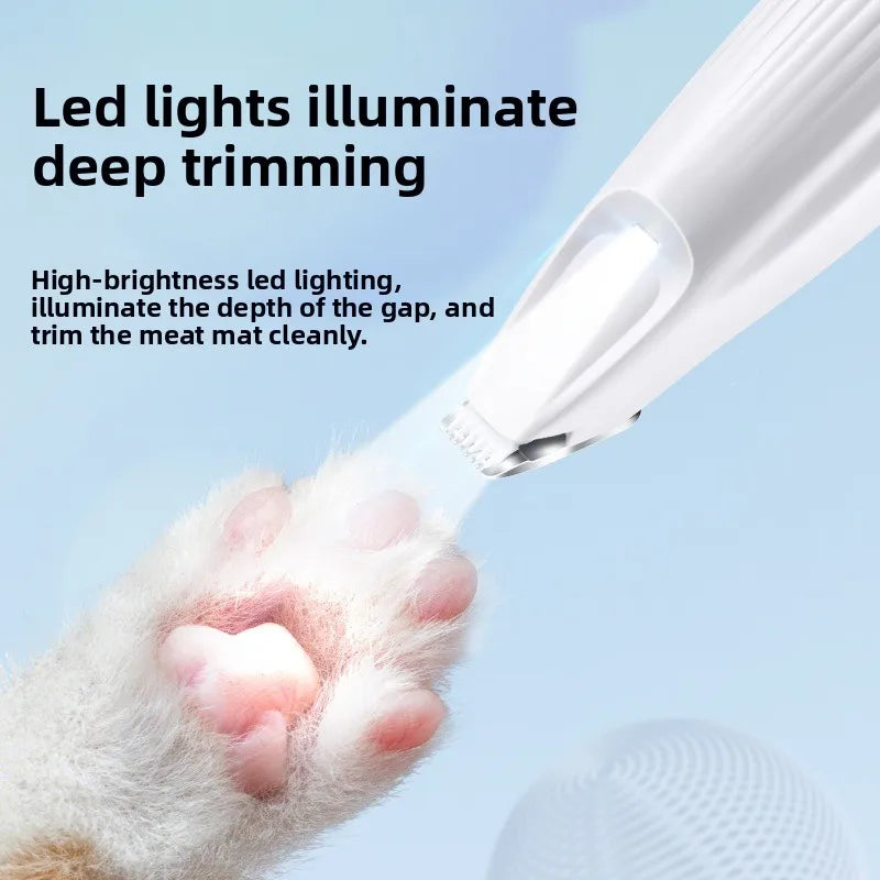 Professional Dog Grooming Clippers & LED Light LCD Display 18mm Wide Blade for Paw Trimming Low Noise Cordless Pet Hair Trimmer